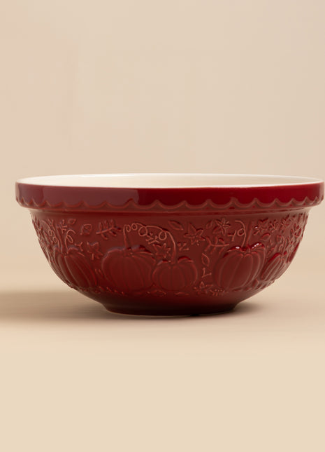 Pumpkin Mixing Bowl Sz 18 Dark Red