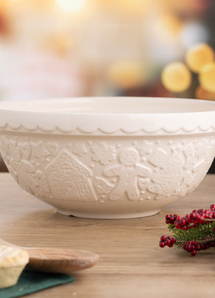 Gingerbread Lane - size 18 Cream Mixing Bowl