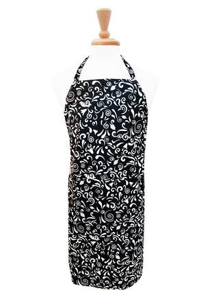 Swirly Gate Black Chef Apron