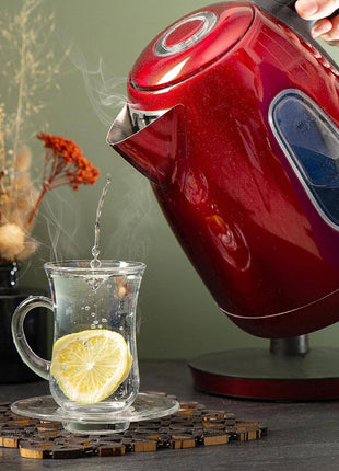 Mixpresso Stainless Steel Electric Kettle, Cordless Pot 1.7L Portable Electric Hot Water Kettle, 1500w Strong Fast Boiling Pot, Water Boiler, Electric Tea Kettle With Boil Dry Protection: Stainless Steel