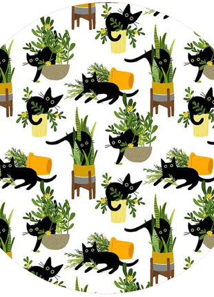 Plant Cats 8" Round Trivet