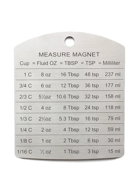 Measurment Conversion Chart Magnet