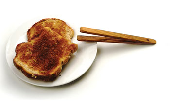 Olive Wood Toaster Tongs