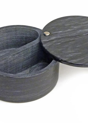 Salt Box Swivel Top Black Marble