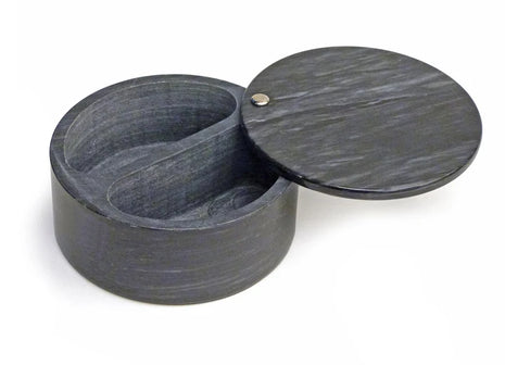 Salt Box Swivel Top Black Marble