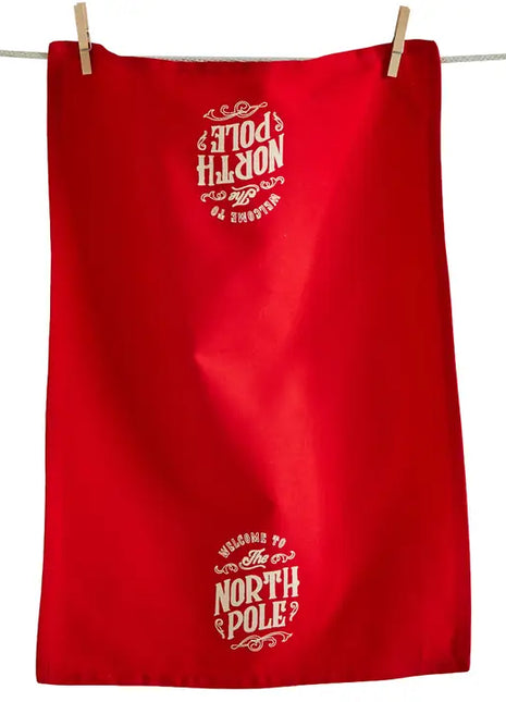 Welcome to The North Pole Dishtowel