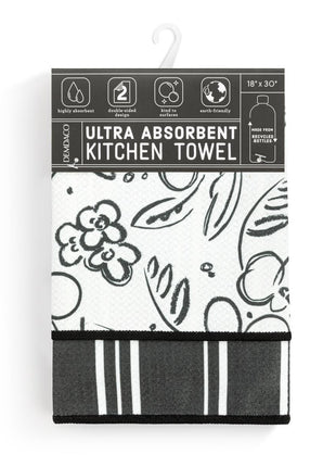Modern Floral Absorbent 2Sided Towel