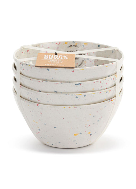 Confetti Melamine Snack Bowls Set of 4