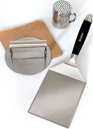 Smash Burger Press Kit with Seasoning Shaker