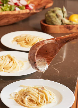Italian Olivewood Soup and Pasta Ladle