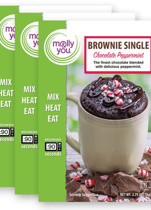 Chocolate Peppermint Brownie Microwave Single