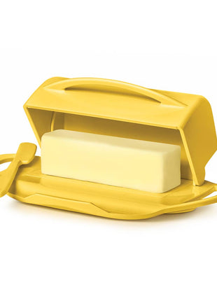 Countertop Flip-Top Butter Dish w/ Butter Knife - Yellow