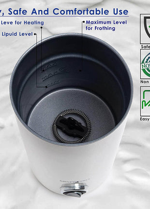 Mixpresso Electric Milk Frother - Latte Art Steamer, Cappuccino Machine And Milk Warmer, Hot and Cold Foam Maker