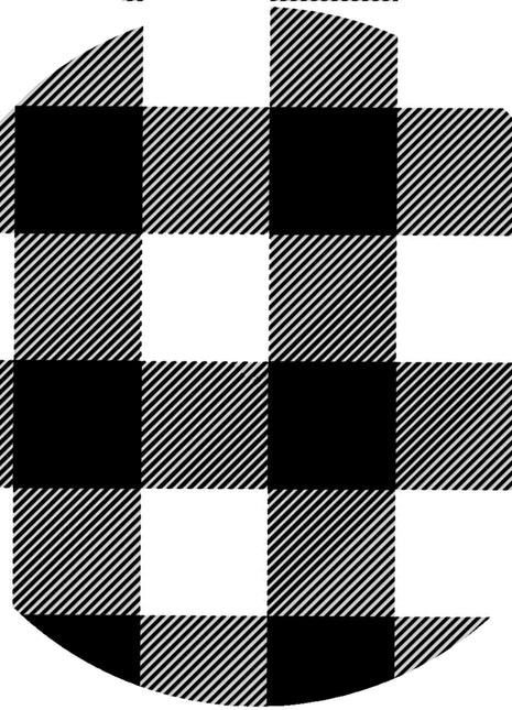 Black & White Buffalo Plaid 8" Trivet