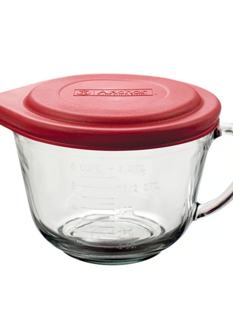 2 Quart Batter Bowl w/ Red Lid