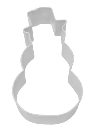 Snowman w/ Top Hat Cookie Cutter (White, 4")