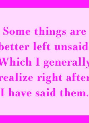 COASTER Left Unsaid | Funny Party Gift | Home Bar Decor