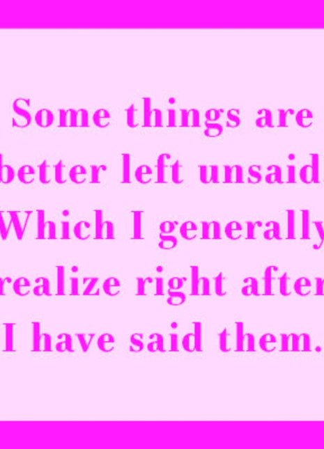 COASTER Left Unsaid | Funny Party Gift | Home Bar Decor