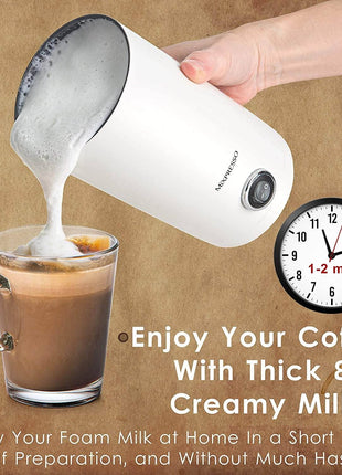 Mixpresso Electric Milk Frother - Latte Art Steamer, Cappuccino Machine And Milk Warmer, Hot and Cold Foam Maker