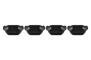 Mini Rectangular Baker 1/3 Qt Set of 4 Matte Black