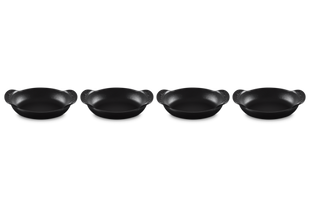 Mini Oval Baker 1/3 Qt Set of 4 Matte Black