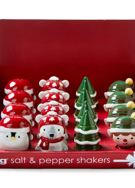 Christmas Holiday Cheer Salt & Pepper Shakers