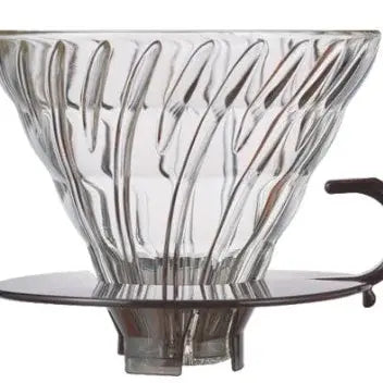 Hario V60 Glass Dripper 02 (Round Base) Clear Black DC