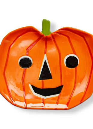 Pumpkin Platter Serverware Orange Earthenware Halloween
