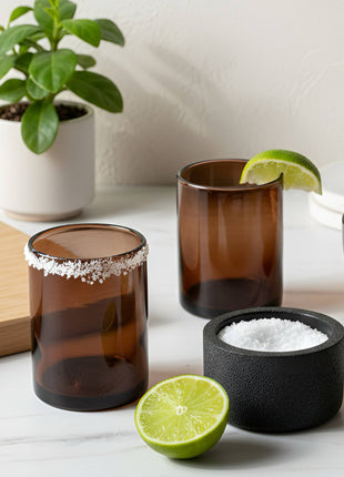 Concrete Salt Cellar with Wooden Lid