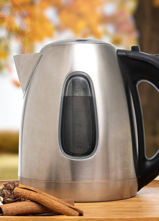 Mixpresso Stainless Steel Electric Kettle, Cordless Pot 1.7L Portable Electric Hot Water Kettle, 1500w Strong Fast Boiling Pot, Water Boiler, Electric Tea Kettle With Boil Dry Protection: Stainless Steel