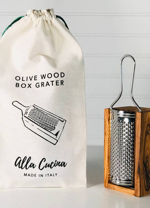 Italian Olivewood Box Cheese Grater