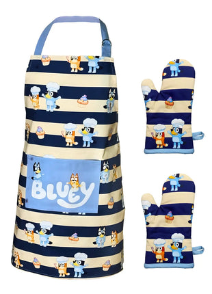 Bluey Youth Apron and Oven Mitt Set - 3pc Chef Outfit