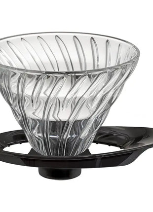 V60 Glass Coffee Dripper (Black Holder)