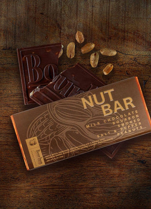 Milk Chocolate Bar with Bourbon Smoked Salt & Pepper Peanuts
