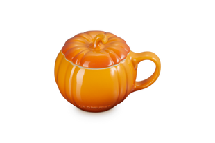 Pumpkin Mug with Lid 14 Oz