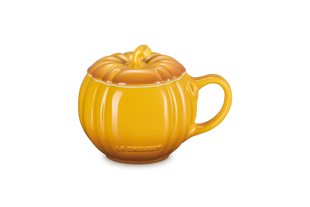 Pumpkin Mug with Lid 14 Oz