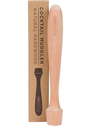Extra-Long 12" Cocktail Muddler, Natural Hardwood