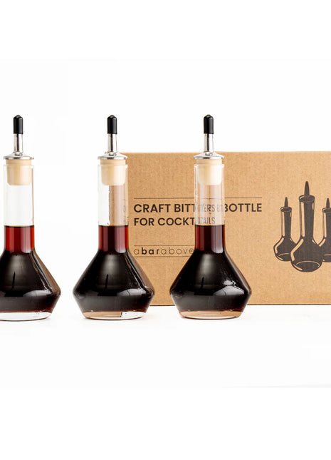 Glass Bitters Bottle 3pk 1.7oz
