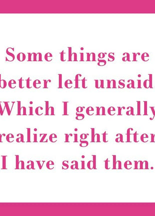 COASTER Left Unsaid | Funny Party Gift | Home Bar Decor