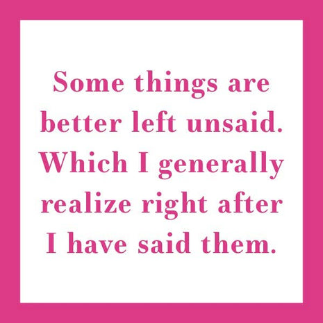 COASTER Left Unsaid | Funny Party Gift | Home Bar Decor