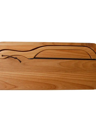 Alder Bread Knife Board and Bread Slicer (Left Handed)