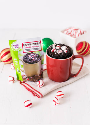Chocolate Peppermint Brownie Microwave Single