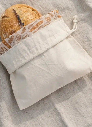 Bees Wrap Reusable Beeswax Lined Artisan Bread Bag
