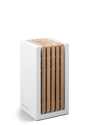 8 slot Knife Block, White Ash and Beech