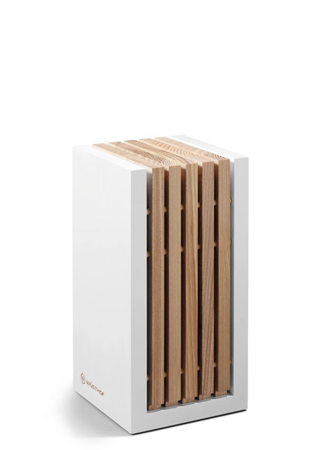 8 slot Knife Block, White Ash and Beech