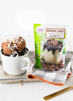 Ooey Gooey Chocolate Brownie Microwave Single