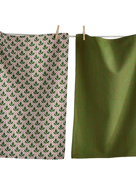Christmas Holly Dots Dishtowel set