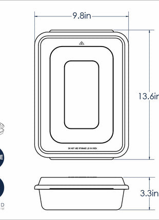 Naturals 9x13 Rectangular Cake Pan w/lid