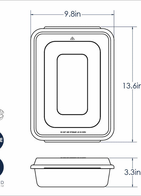 Naturals 9x13 Rectangular Cake Pan w/lid