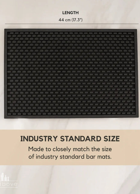 Silicone Bar Mat 3.25x18 Black
